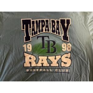 Vintage 1998 Tampa Bay Devil Rays Inaugural Season T-Shirt Size XXL  47